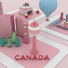 Ciudad - Cinema 4d. 3D Animation project by Camila Gómez - 03.20.2021