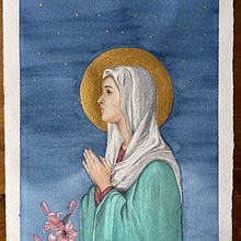 Virgen. Watercolor Painting project by Lena Fox - 03.20.2021