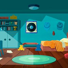 Cenário - Animação - Quarto. Animation, 2D Animation, Traditional illustration, and Digital Painting project by Daniel Fernandes - 03.20.2021