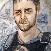 Illustrazione con acquerello: Gladiator. Un proyecto de Pintura a la acuarela de Greta Milano - 21.03.2021