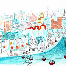 My course project. Moscow. Artistic Drawing, Editorial Illustration, and Traditional illustration project by Inna Baymysheva - 03.21.2021