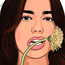 "Dua Lipa" . Ilustrație tradițională de Diana German - 03.21.2021