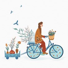 Blooming March. Digital Illustration, Editorial Illustration, and Traditional illustration project by Cagla Zimmermann - 03.21.2021