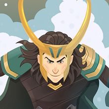 Loki (Six Fan Arts Challenge). Drawing, Digital Drawing, Traditional illustration, and Digital Illustration project by David Cano Leal - 05.03.2020