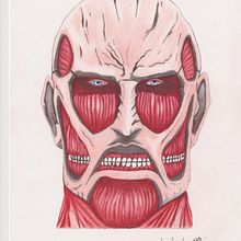 Ilustración Titan Colosal con lápices de colores. . Drawing, and Traditional illustration project by Sandra Ruiz Esteban - 03.22.2021