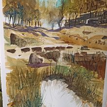 Mi Proyecto del curso:  Paisajes naturales en acuarela. Watercolor Painting project by Gloria Aznarte - 03.22.2021