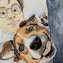 A boy and his friend . % babette_dobbenie tarafından hazırlanan Sulubo, Ve a Resim projesi - 03.22.2021