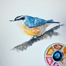 My project in Artistic Watercolor Techniques for Illustrating Birds course. Un proyecto de Pintura a la acuarela de sadie - 23.03.2021
