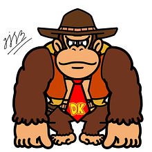 Donkey Kong Western Land Outfit. Traditional illustration, Design, and Digital Illustration project by Liz Michelle Prim Dávila - 06.30.2021
