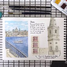 Mi Proyecto del curso: Mi paso por Malta, la isla que me robó el corazón. Un projet de Beaux Arts, Dessin, Photographie smartphone, Pa, sagisme , et Aquarelle de Marta Seijas - 23.03.2021