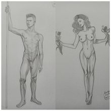 My project in Realistic Human Figure Drawing course. Artistic Drawing project by JEQEEN LIAW YEE LING - 03.23.2021