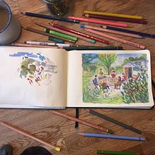 My project in Exploratory Sketchbook: Find Your Drawing Style course. Un proyecto de Dibujo, Pintura gouache, Ilustración tradicional, Sketchbook, Bocetado, Creatividad y Pintura a la acuarela de Johanna - 28.03.2021