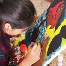 Reinterpretación. Cinema, Vídeo e TV, e Pintura Acrílica projeto de Claudia Matute - 22.06.2019