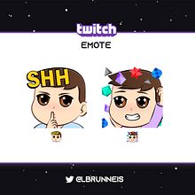 Emotes - Twitch. Traditional illustration, Vector Illustration, and Social Media project by Laura Brunneis - 03.23.2021