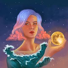 Meu projeto do curso: Retrato digital no Photoshop com um toque de fantasia. Traditional illustration, Drawing, Digital Illustration, Portrait Drawing, Digital Drawing, and Digital Painting project by Joana Tiscoski - 03.24.2021