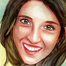 Retrato Esther en acuarela. Projekt z dziedziny Trad, c, jna ilustracja i Malowanie akwarelą użytkownika Marta García González - 22.03.2021