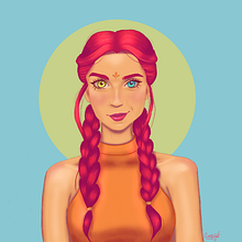 Mi Proyecto del curso: Retrato de personajes femeninos con Procreate. Projekt z dziedziny  użytkownika raquel_d_j6 - 24.03.2021