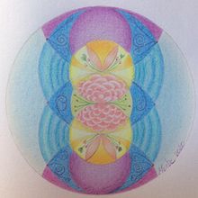 Dibujo de lápices de colores. Design e Ilustração naturalista projeto de Montse Alonso - 25.03.2021