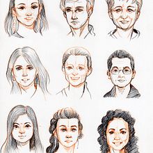 Retratos con bolígrafos de colores. Un projet de Dessin, Dessin de portrait , et Dessin réaliste de Jane Lasso - 26.03.2021