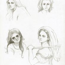 Estudios a lápiz de retratos de W. Bouguereau. Un projet de Dessin, Dessin au cra, on, Dessin artistique, Dessin de portrait , et Dessin réaliste de Jane Lasso - 26.03.2021