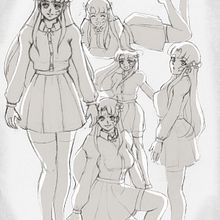 Melody en múltiples vistas. Un projet de Dessin, Dessin au cra, on, Manga , et Conception de personnages de Jane Lasso - 26.03.2021