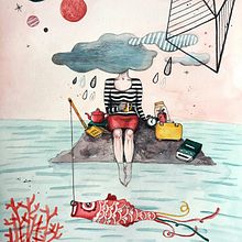 Lucky fish. Traditional illustration, Watercolor Painting, and Creativit project by stef_de_la_cabane - 01.01.2019