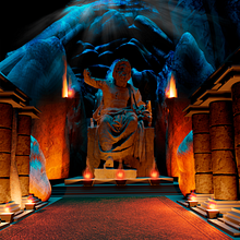 Temple of Zeus at night. Matte Painting, and 3D Modeling project by Fernanda Pelcastre Trejo - 03.26.2021