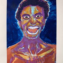 Scream into Black. Pintura guache projeto de CJ Elliott - 27.03.2021