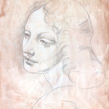 Retrato leonardesco con punta de plata. Desenho de retrato, Desenho artístico, e Artes plásticas projeto de Begoña Blázquez Parro - 27.03.2021