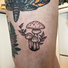 Amanita muscaria mushroom done with techniques learned in this course . Tattoo Design project by taliarosejorge - 03.19.2021