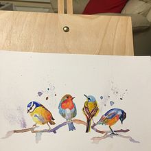 My project in Artistic Watercolor Techniques for Illustrating Birds course. Un proyecto de Pintura a la acuarela de Irina Evans - 28.03.2021