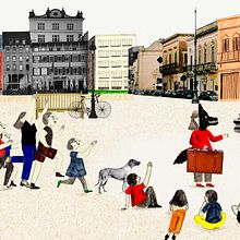 Ilustración por el día mundial del teatro. Collage, Design, and Traditional illustration project by Fátima Ordinola - 03.27.2021