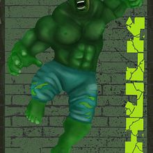 Poster Hulk. Digital Drawing, Traditional illustration, and Digital Painting project by Darwin Martínez - 03.28.2021