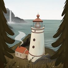 Ilustración Faro . Projekt z dziedziny Ilustracje dla dzieci użytkownika Batirtze Abuin - 28.03.2021