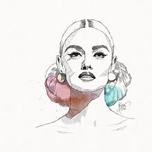 My project in Illustrated Portraits with Procreate course. Een project van Digitale illustratie, Traditionele illustratie,  Illustratie met inkt y Aquarelschilderen van Katya Vettorello - 28.03.2021