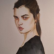 My project in Watercolor Portrait from a Photo course. Painting, and Watercolor Painting project by Fungma Fudong - 03.23.2021