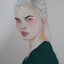 Meu projeto do curso: Retrato em aquarela a partir de uma fotografia. Een project van  Beeldende kunst van Marilucia Guilen - 29.03.2021