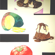 Ilustración de alimentos en acuarela. Watercolor Painting project by Mairim Rojas - 03.29.2021
