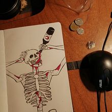 Proyecto Dibujo Anatómico: Poema de un borracho. Projekt z dziedziny Trad, c, jna ilustracja i Pisanie użytkownika Camilo López - 28.01.2021