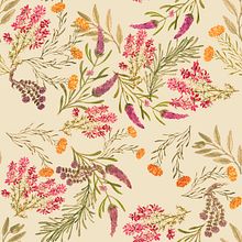 herbal chintz. Design, Traditional illustration, Br, ing, Identit, Pattern Design, Watercolor Painting, and Botanical Illustration project by lynkalogirou - 03.24.2021
