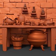 Mi Proyecto del curso: Modelado cartoon de bodegones con Maya. 3D, and 3D Modeling project by Sebastian Herrera Correa - 03.29.2021