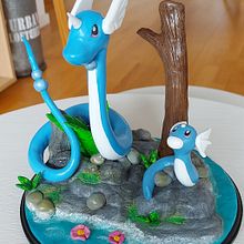 Diorama Pokemon: Dragonair & Dratini. Un progetto di Art to, Artigianato e Scultura di Cristian Agustín Romero Licursi - 18.04.2021