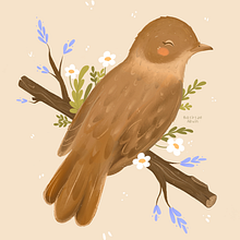 Ilustración Ruiseñor. Projekt z dziedziny Ilustracje dla dzieci użytkownika Batirtze Abuin - 29.03.2021