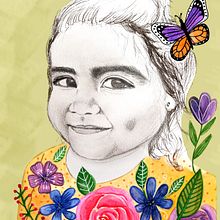 Mi Proyecto del curso: Retrato con lápiz, técnicas de color y Photoshop. Un proyecto de Dibujo de Retrato, Ilustración tradicional, Pintura a la acuarela y Retoque fotográfico de Ana Pino - 29.03.2021