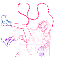 Nana love boots. Un progetto di Disegno digitale di Akemi Gonzalez - 30.03.2021