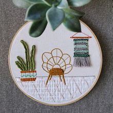 Paz interior - Plants&Tapestry - Raised embroidery. Arts, Crafts, and Embroider project by Yahir Burgos-Solís (Antronauta) - 01.05.2021