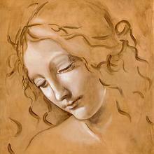 Óleo copia de 'La Scapigliata', de da Vinci. Artes plásticas, Pintura a óleo, Desenho realista, Desenho, Desenho de retrato, e Desenho artístico projeto de Begoña Blázquez Parro - 28.03.2021