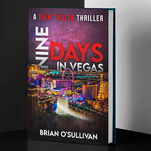Nine Days in Vegas - Book Cover. Design gráfico projeto de Daniel Flagel - 22.03.2021