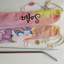 Pitillos en Inox 304 decorados con tinta para tejido. Un progetto di Illustrazione con inchiostro di Ana Clara de Oliveira Sarmento - 30.03.2021