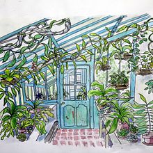 Greenhouses. Drawing project by Florence Ungaro - 03.30.2021